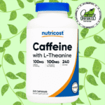 Caffeine with L-Theanine | 240Cap | 100Mg | Nutricost